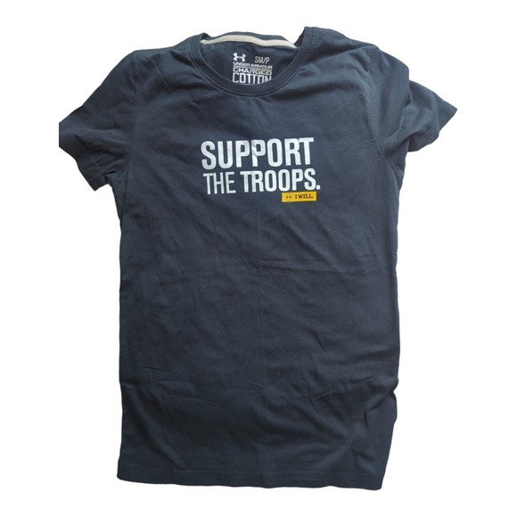 Under Armour Men's Support The Troops Heat Gear T-Shirt Size Small Unisex - Picture 1 of 4